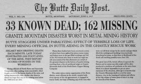 Butte Daily Post - Mine Disaster - Week 23