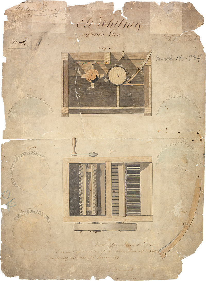 Cotton Gin Patent (1794) - Week 11