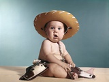 1960s baby wearing cowboy costume - Young Guns