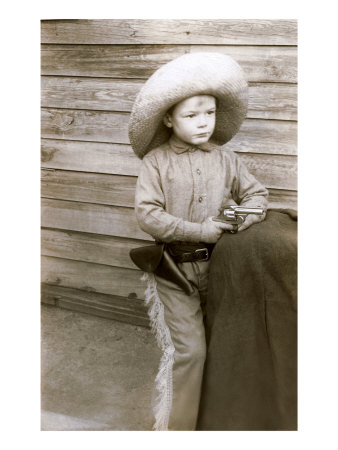 Little boy with toy pistol - Young Guns