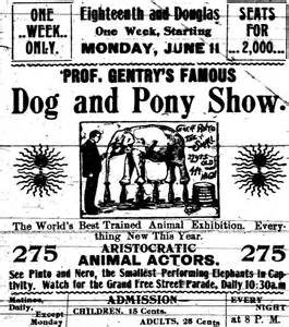 Prof. Gentry's Dog and Pony Show poster c. 1900 - Just for Fun