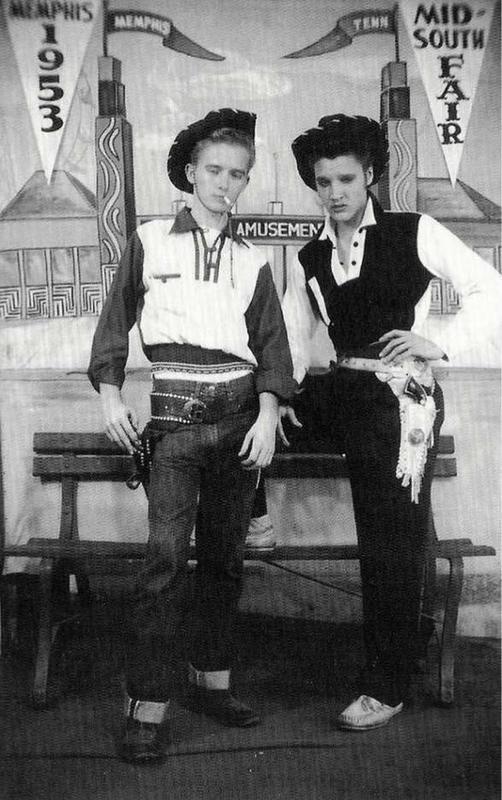 Elvis Presley and a cousin cowboy up! - Young Guns