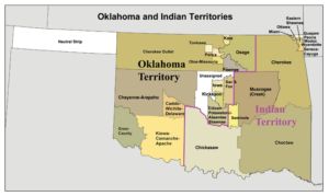 Oklahoma and Indian Territories map - Dictionary