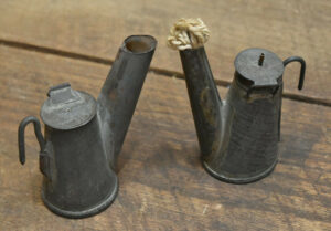 Miner's spouted oil wick lamp - Mining Photos