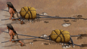 Human powered travois - Native American Pre-history